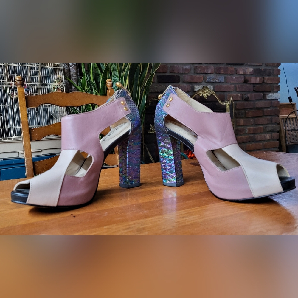 Kat Maconie Dragon Scale Open Toe Shoe 7